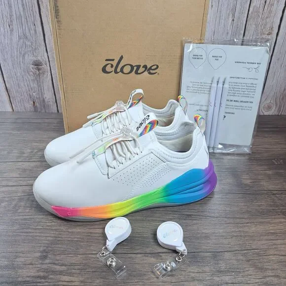 Clove Rainbow Soul Limited Edition Pride Nursing Shoes w/Accessories Women's 6.5 - Picture 1 of 12